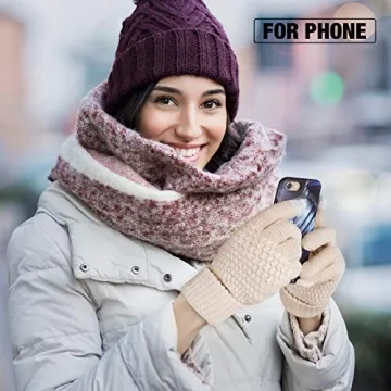 Warm Touchscreen Gloves for Women - 4 Color Set