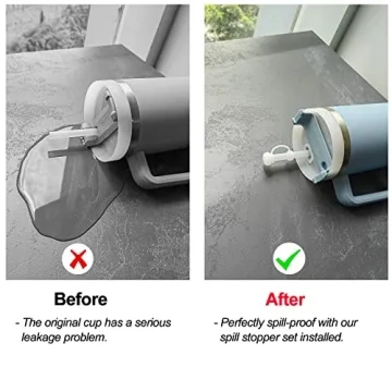 HOMDSG Silicone Spill Stopper Set of 3, Compatible with Stanley Cup 40oz/ 30oz, Tumbler Accessories, Including 2 Straw Cover Cap, 2 Square Spill Stopper and 2 Round Leak Stopper