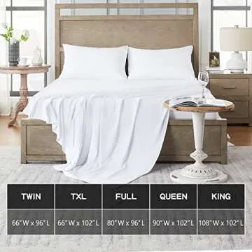 FreshCulture Twin Flat Sheet - Hotel Quality Twin Flat Sheet Only - Brushed Microfiber Top Sheet - Ultra Soft & Breathable - Wrinkle-Free - Easy Care - Single Flat Sheet (Twin, White)