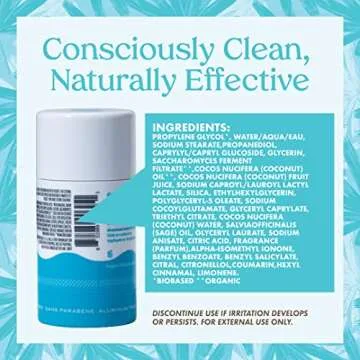 Kopari Aluminum Free Coconut Deodorant, Non Toxic & Clean Plant-Based, No Aluminum, Parabens or Baking Soda, Long Lasting Protection, Beach 2 Pack