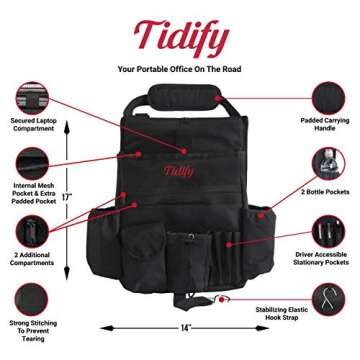 Tidify Car Front Seat Organizer with Tablet Storage