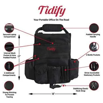 Tidify Car Front Seat Organizer with Tablet Storage