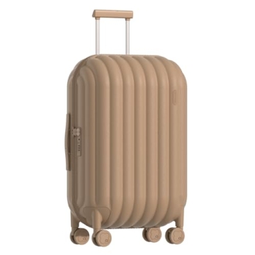 Stylish Lightweight 24 Inch Checked Luggage with Wheels
