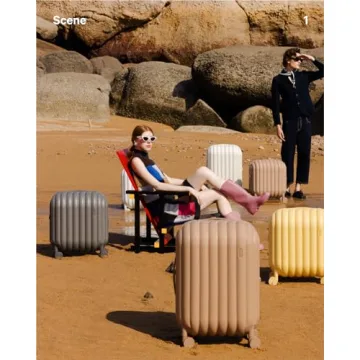 Stylish Lightweight 24 Inch Checked Luggage with Wheels