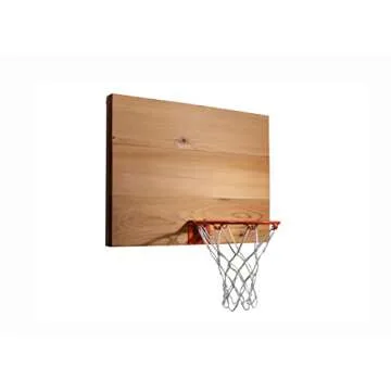 Cali Kiwi Pros Elite Mini Basketball Hoop & Ball Set, Wall Mount, Indoor Made in The USA Cedar Backboard. Includes 9” Hoop, Net, Pump & 5 Mini Basketballs. (Natural)