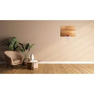 Cali Kiwi Pros Elite Mini Basketball Hoop & Ball Set, Wall Mount, Indoor Made in The USA Cedar Backboard. Includes 9” Hoop, Net, Pump & 5 Mini Basketballs. (Natural)