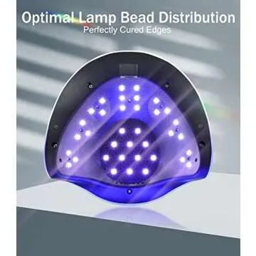 Easkep 120W UV Light for Nails - UV Nail Lamp with UV Gloves Kit Nail Dryer UV Lamp for Gel Nails UV LED Nail Lamp Professional for Home and Salon