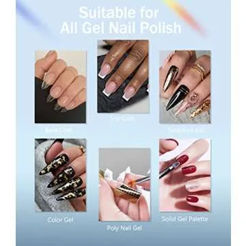 Easkep 120W UV Light for Nails - UV Nail Lamp with UV Gloves Kit Nail Dryer UV Lamp for Gel Nails UV LED Nail Lamp Professional for Home and Salon