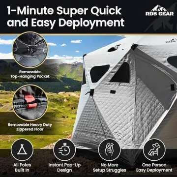 Obsidian Heavy Duty 4 Season Camping Tent – 6-8 Person Instant Shelter