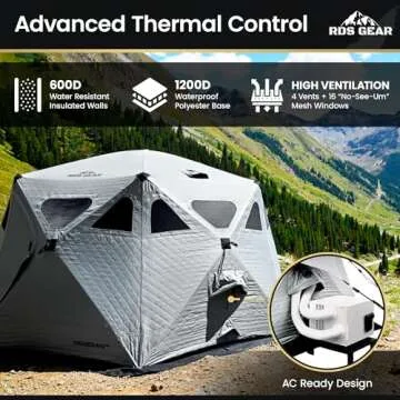 Obsidian Heavy Duty 4 Season Camping Tent – 6-8 Person Instant Shelter
