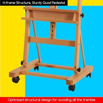 MEEDEN Studio Easel: Adjustable Beechwood for All Artists