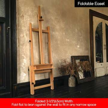 MEEDEN Studio Easel: Adjustable Beechwood for All Artists