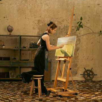 MEEDEN Studio Easel: Adjustable Beechwood for All Artists