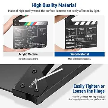 NEEWER Film Movie Clapper Board - Durable & Functional