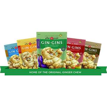 The Ginger People Gin Gins Original Chewy Ginger Candy 3 Oz (pack of 2)