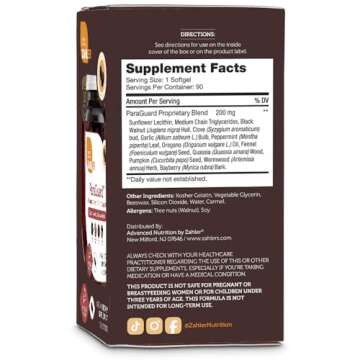 Zahler - ParaGuard Cleanse Softgels - Gut Health Detox Supplement - Formula has Wormwood, Garlic Bul...