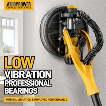 Drywall Sander, 1050W Electric Drywall Sander with Vacuum Dust Collection, 7 Variable Speed 2100RPM,...