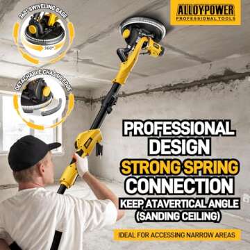 1050W Electric Drywall Sander with Dust Collection