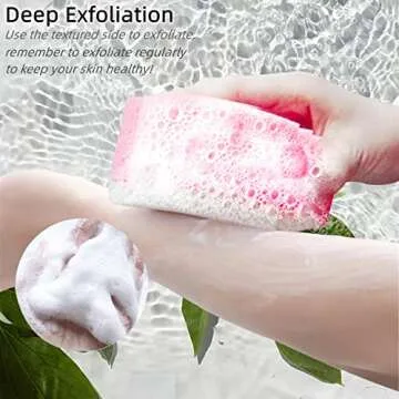 SmilePowo Double-Sided Bath Sponges Colorful Fun for All