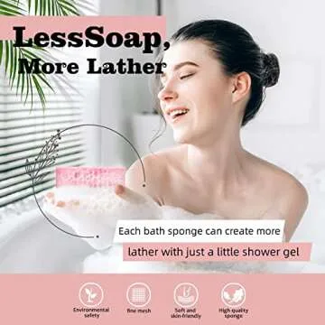 SmilePowo Double-Sided Bath Sponges Colorful Fun for All