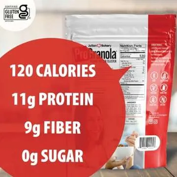 Julian Bakery® ProGranola® Cereal | Peanut Butter Cluster | 12g Protein | 2 Net Carbs | Gluten-Free | Grain-Free | 3 Pack