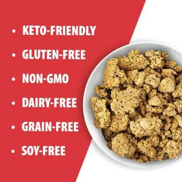 Julian Bakery® ProGranola® Cereal | Peanut Butter Cluster | 12g Protein | 2 Net Carbs | Gluten-Free | Grain-Free | 3 Pack