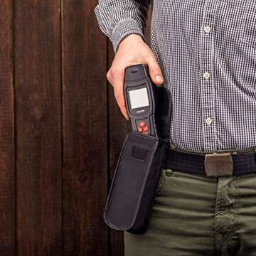 NoCry Digital Moisture Meter - Water Leak Detector and Thermometer for Wood & Building Materials, Battery and Replacement Electronic Probes Included