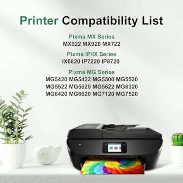 Anemec 250 251 XL Printer Ink Cartridges Compatible for Canon 250 and 251 XL Ink Cartridges Use with...