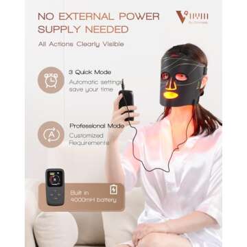 Red Light Therapy Mask, Full Silicone with 292 LED and LCD Controller, Professional Infrared Red Light Therapy for Facial Skincare at Home to Replace Photon Rejuvenation at Beauty Salon