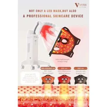 Red Light Therapy Mask, Full Silicone with 292 LED and LCD Controller, Professional Infrared Red Light Therapy for Facial Skincare at Home to Replace Photon Rejuvenation at Beauty Salon