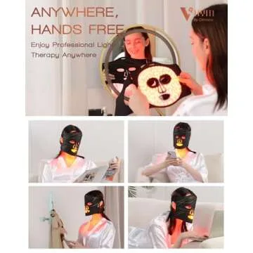 Red Light Therapy Mask, Full Silicone with 292 LED and LCD Controller, Professional Infrared Red Light Therapy for Facial Skincare at Home to Replace Photon Rejuvenation at Beauty Salon
