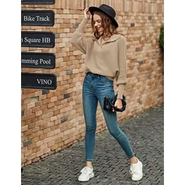 MEROKEETY Women's Batwing Long Sleeve Pullover Sweater