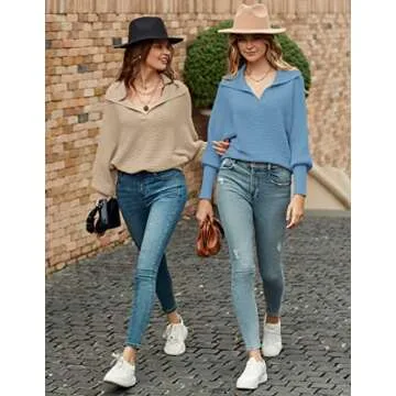 MEROKEETY Women's Batwing Long Sleeve Pullover Sweater