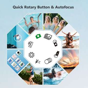 4K Digital Camera, Photography Autofocus 48MP YouTube Vlogging Camera, 16X Digital Zoom Video Camera Anti-Shake with 32GB Micro Card, Compact Point and Shoot Travel Cameras for Gifts(Brown)