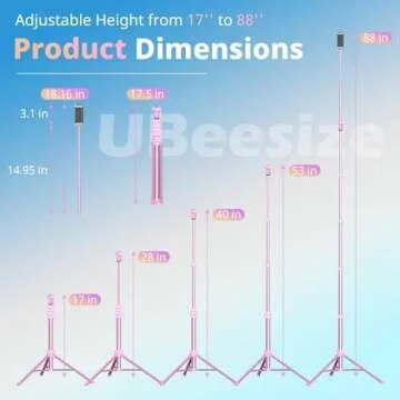 UBeesize 88’’ Flexible Phone Tripod - Adjustable Gooseneck and Remote for All Phones