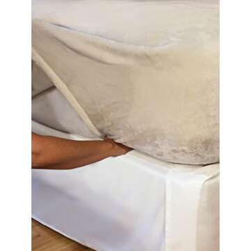 Effortless Bedding Oversized Plush Semi-Fitted Bed Blanket (California King, Sand Shell)