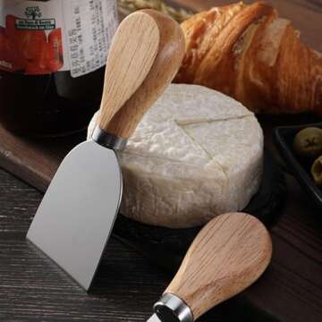 Linwnil Cheese Knife Set for Charcuterie Accessories Stainless Steel Knives Cheese Slicer