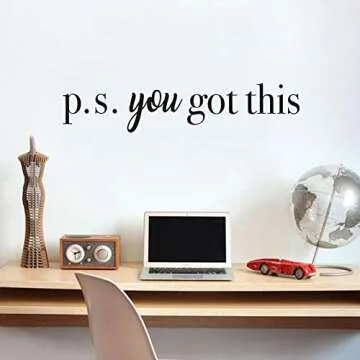IARTTOP You Got This Wall Decal,Inspirational Quote Positive Attitude Wall Sticker for Bathroom Mirr...