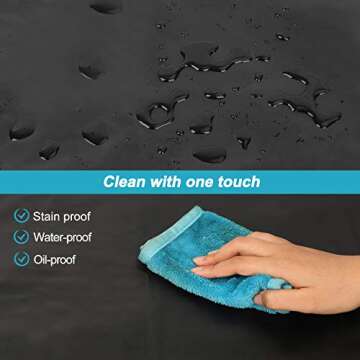 2 Pack Waterproof Rubber Vinyl Apron 40 Inch Chef Aprons for Men Heavy Duty Chemical Work Apron Extra Long Grilling Aprons with Adjustable Bib Apron for Dishwashing Lab Butcher Cooking Kitchen Black