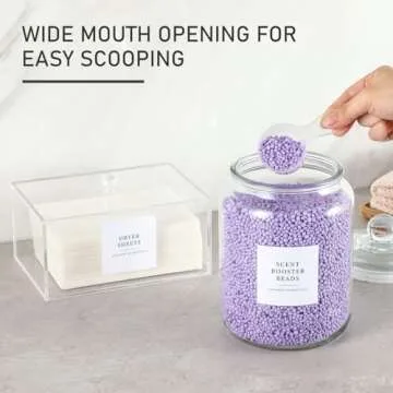 Stylish Glass Jars and Dryer Sheet Holder Set for Organizing