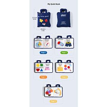 Jollybaby Quiet Book Montessori - Educational Travel Toy