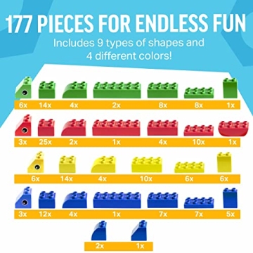 Brickyard 177-Piece Large Building Blocks for Kids