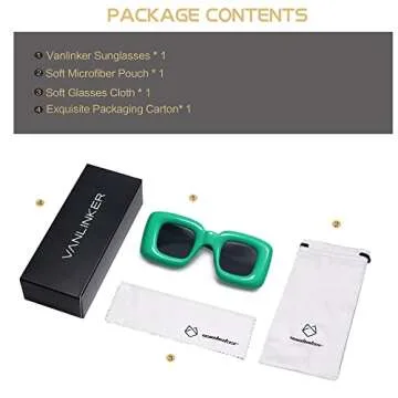 VANLINKER Colorful Inflated Sunglasses for All Ages