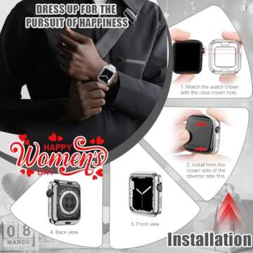 top4cus 40mm Cover Environmental Soft Flexible TPU Anti-Scratch Lightweight Protective 40mm Iwatch Case Compatible with Apple Watch Series 8/7 Series 6/SE/5/4 Series 3/2/1 - Silver