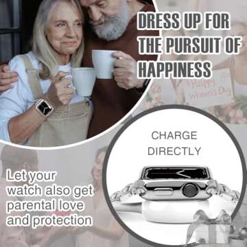 top4cus 40mm Cover Environmental Soft Flexible TPU Anti-Scratch Lightweight Protective 40mm Iwatch Case Compatible with Apple Watch Series 8/7 Series 6/SE/5/4 Series 3/2/1 - Silver