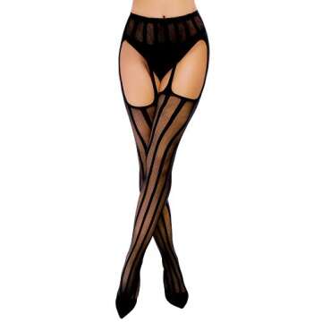 Skylety Women Fishnet Thigh-High Stockings - 6 Pairs