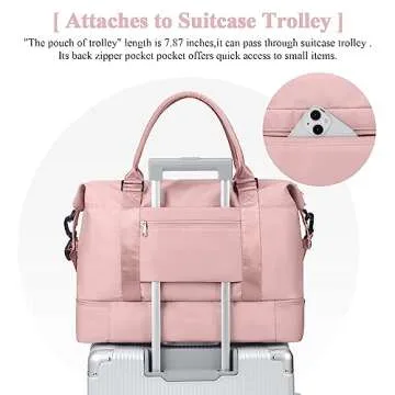 Travel Duffel Bag with Shoes Compartment, Weekender Overnight Bag for Women,Carry on Personal Item Bag,Gym Bag with Toiletry Bag