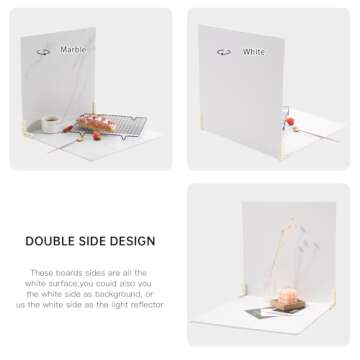 5 PCS Boards Photo Backdrop for Flat Lay, Food Photography Background 16x16 Inch, BEIYANG