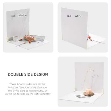 5 PCS Boards Photo Backdrop for Flat Lay, Food Photography Background 16x16 Inch, BEIYANG