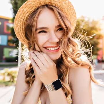 MITERV Stretchy Nylon Loop Bands Compatible with Apple Watch 38mm 40mm 41mm 42mm 44mm 49mm 46mm Adju...